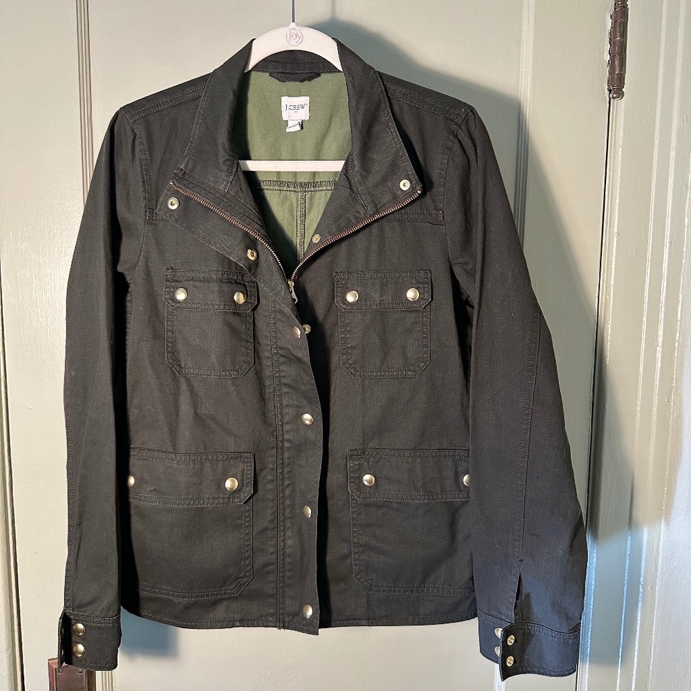 J Crew Factory Resin-coated Field Jacket Size Medium